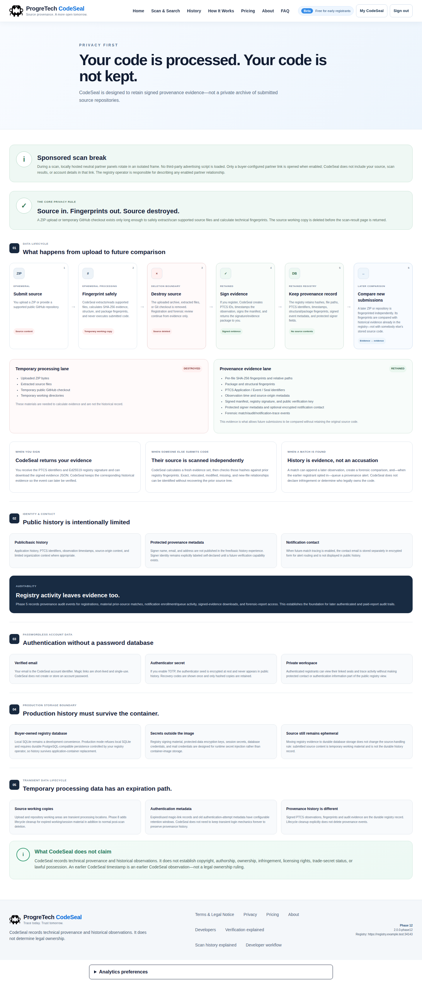 Buyer edition privacy and source-handling explanation